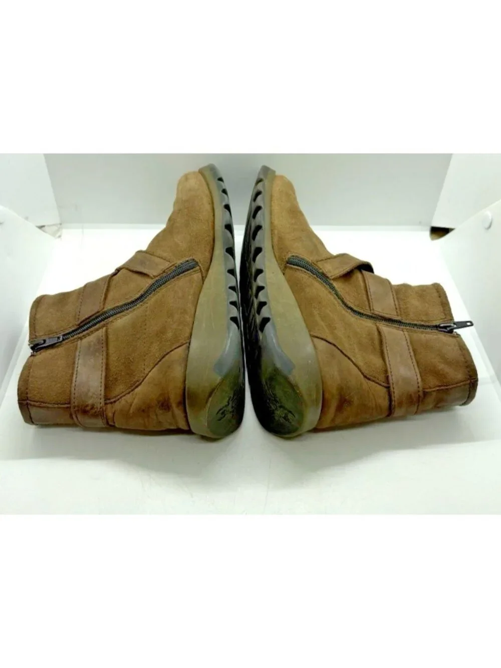 Fly London Sake Fly Ankle Women's Boots Booties Brown Suede Strap Sz EU 39 US 8
